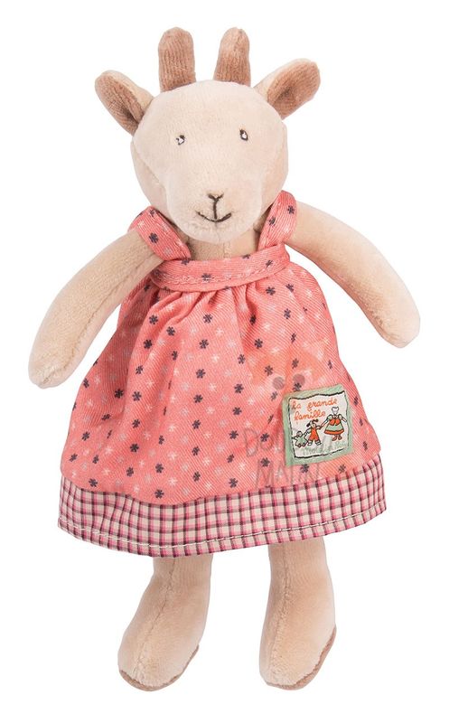  grande famille soft toy tiny pierrette the goat pink dress 